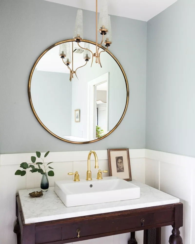 34 Beautiful Blue Bathroom Ideas for Any Style to Refresh 19 Blue-Gray Bathroom