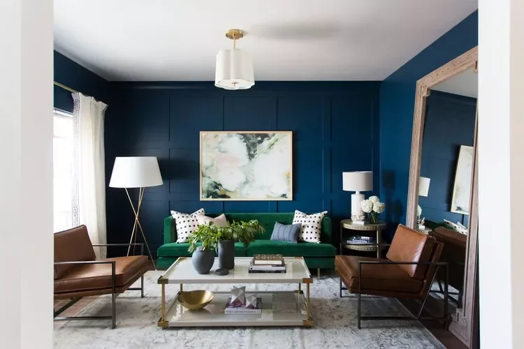 Blue Wall Paneling