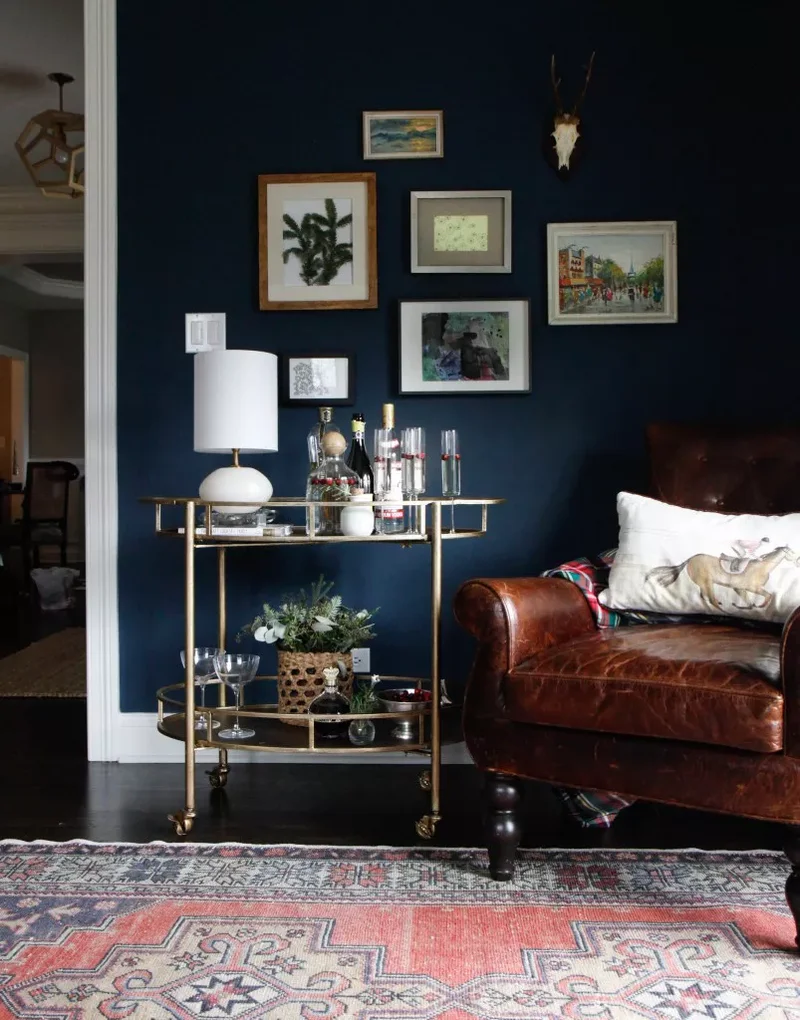 Blue Walls With White Trim