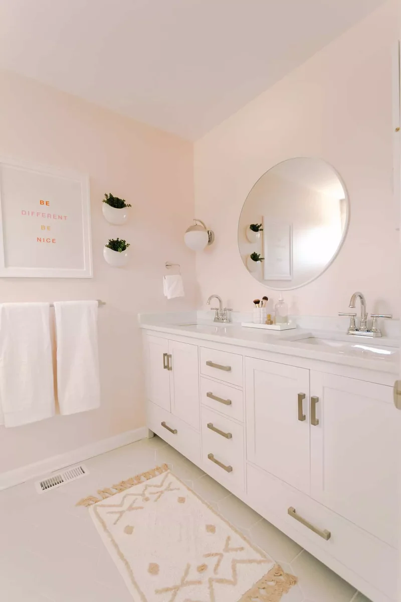 28 Small Bathroom Paint Colors That Create Spacious Vibes 10 Blush Pink