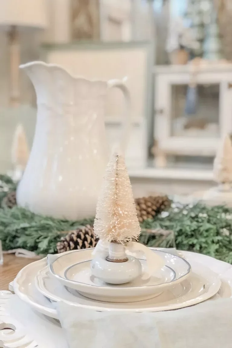 DIY Christmas Tree Ideas Worth Displaying for Your Guests 26 Bottle Brush Tree Place Setting