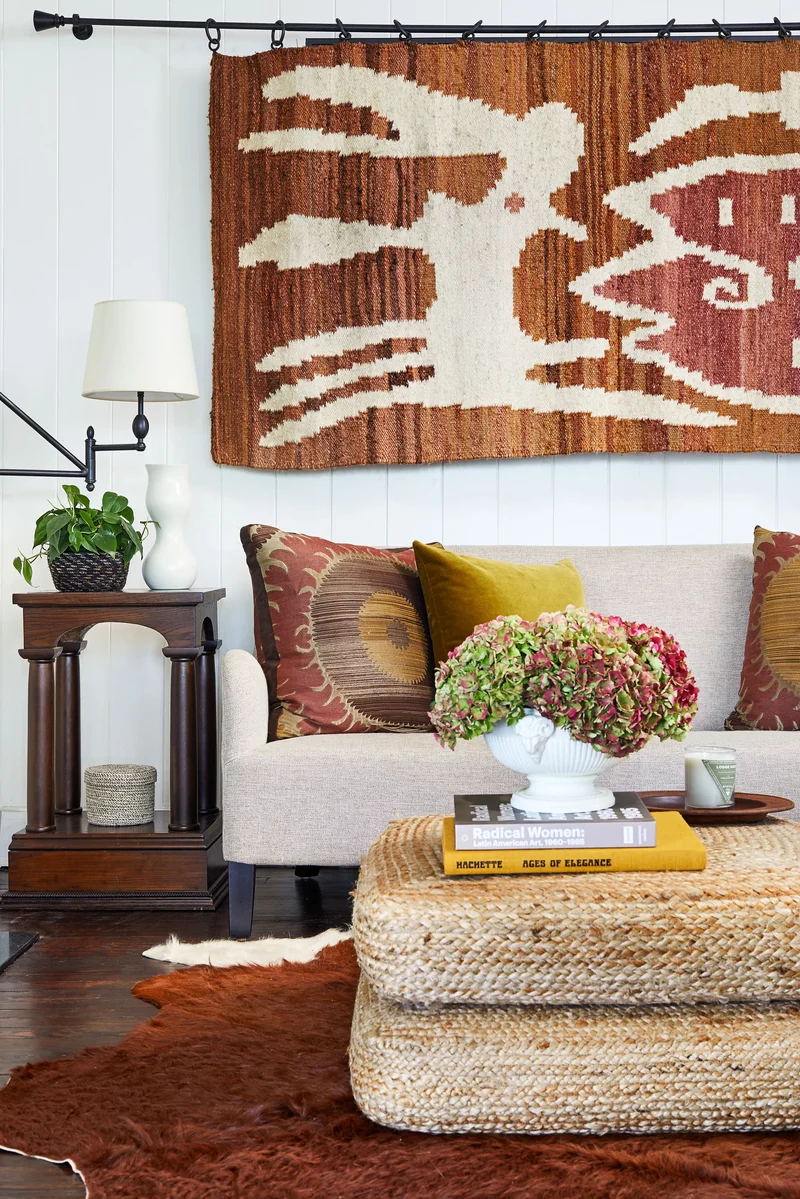 33 Stylish Ottoman Decorating Ideas for Your Living Room 1 Braided Ottoman Decor