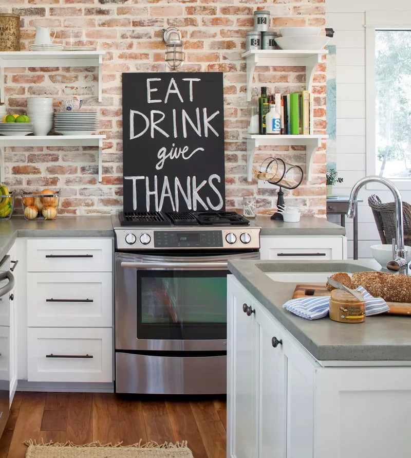 Brick Kitchen Backsplash