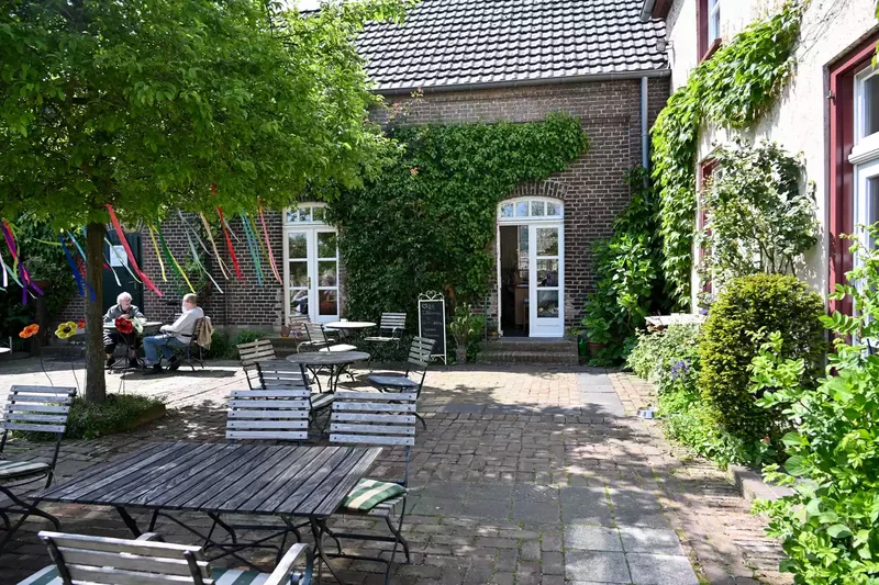 Brick Patio With Tree