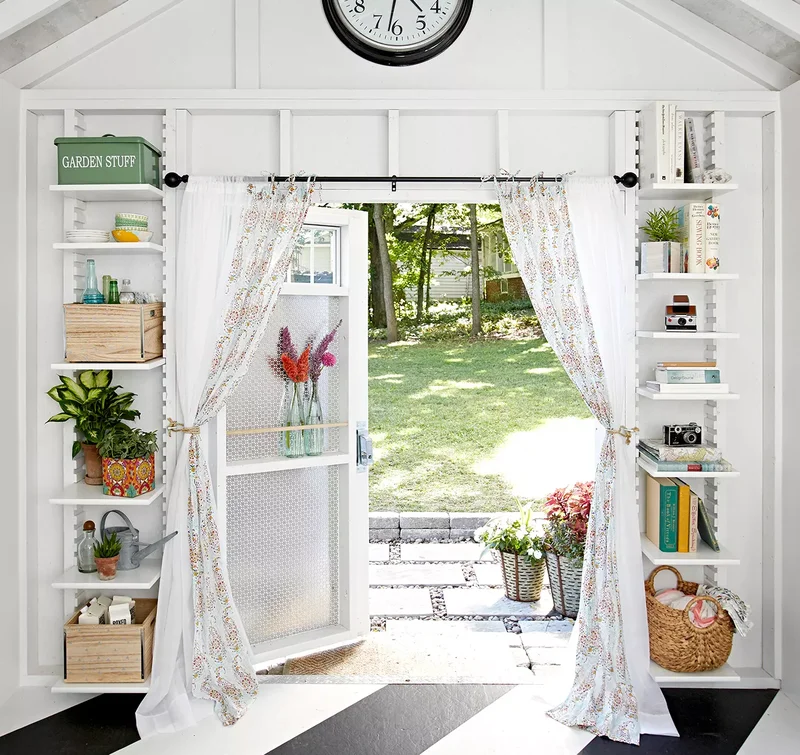 12 She Shed Design Ideas for Your Perfect Backyard Retreat 4 Bright Interior She Shed Ideas