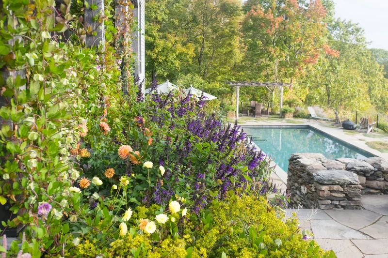 20 Stunning Pool Landscaping Ideas to Design Your Backyard Oasis 15 Brighten Up with Plenty of Color