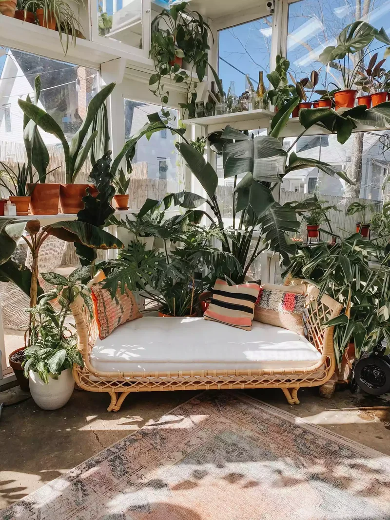 Bring a Comfortable Sofa Into the Greenhouse