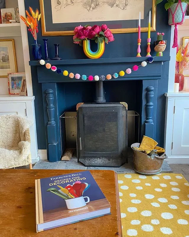 36 Beautiful Painted Fireplace Ideas for Your Home 33 Bring in Moody Dark Blue