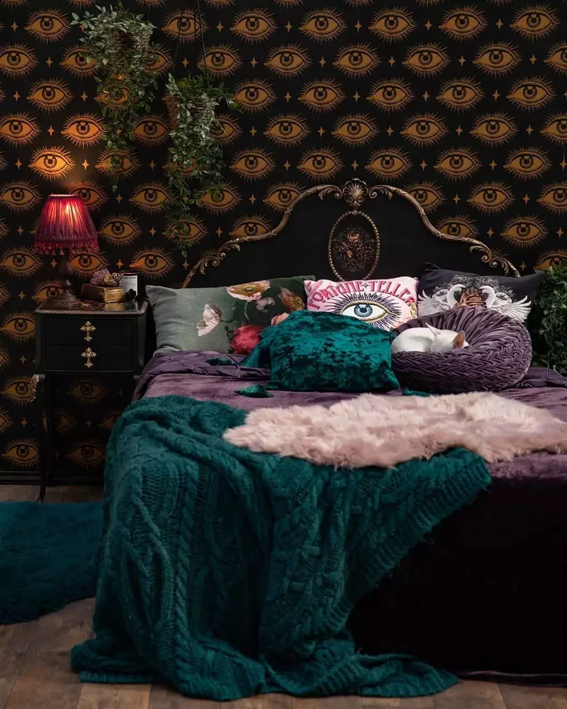 25 Gothic Bedroom Designs That Blend Drama With Style 8 Bring in Teal