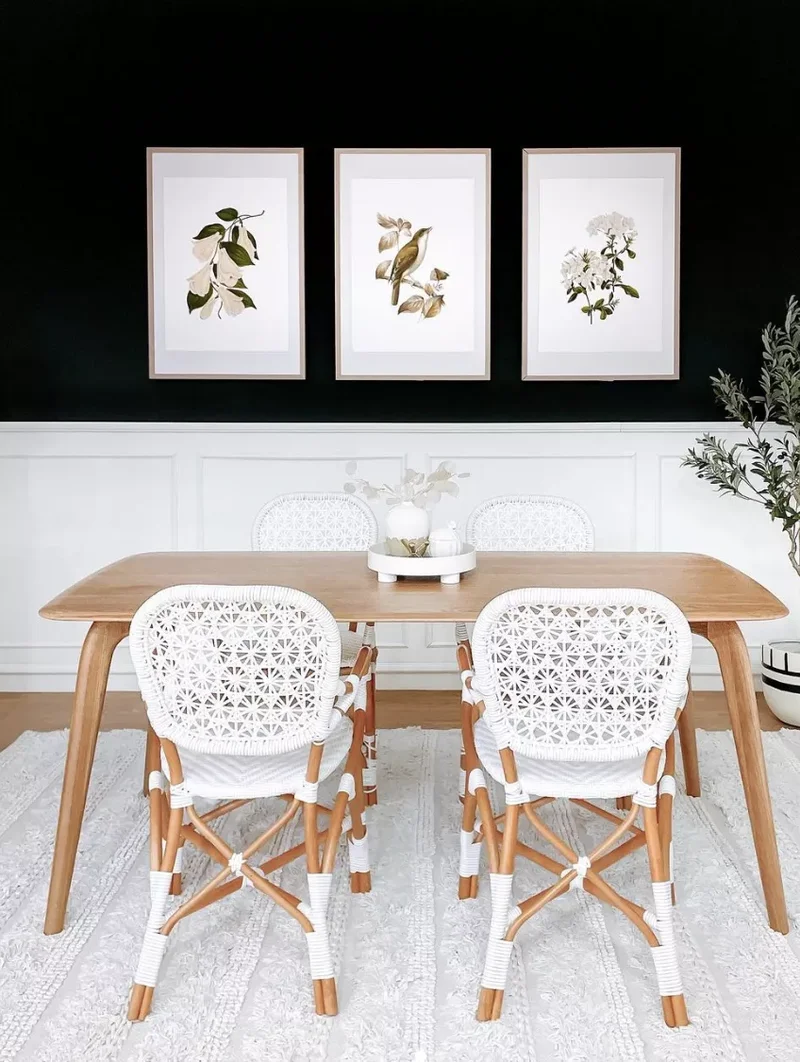 21 Accent Wall Ideas for Dining Rooms That Wow Your Guests 3 Bring on the Black