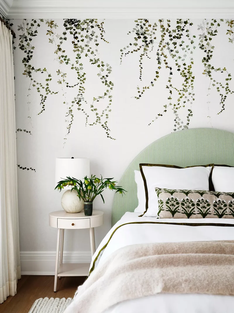26 Green Bedroom Designs to Create Your Perfect Cozy Space 5 Bring the Outside in with a Nature-Inspired Green Bedroom