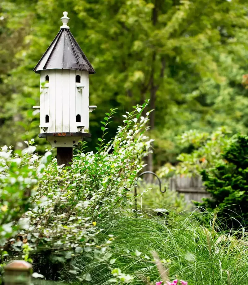 27 Stunning Flower Garden Designs and Layout Inspirations 1 Bucolic Birdhouse