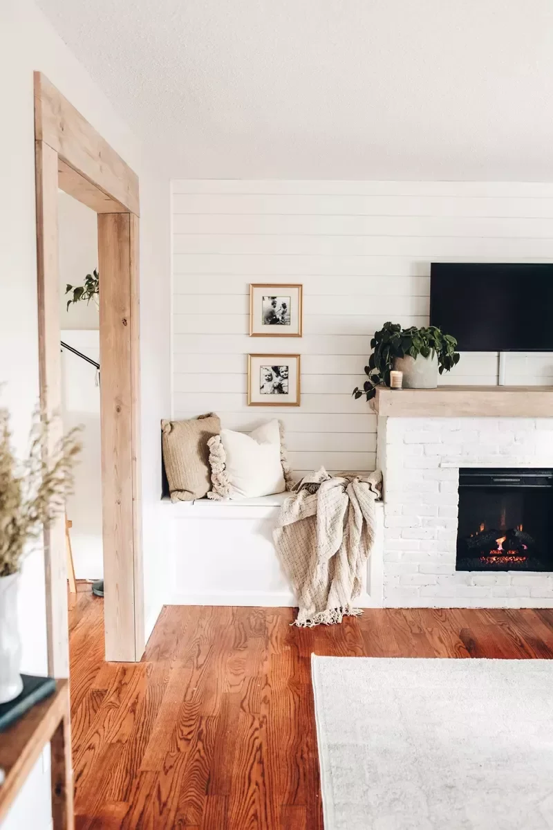 21 Electric Fireplace Ideas That'll Cozy Up Any Room 1 Build a DIY Brick Fireplace