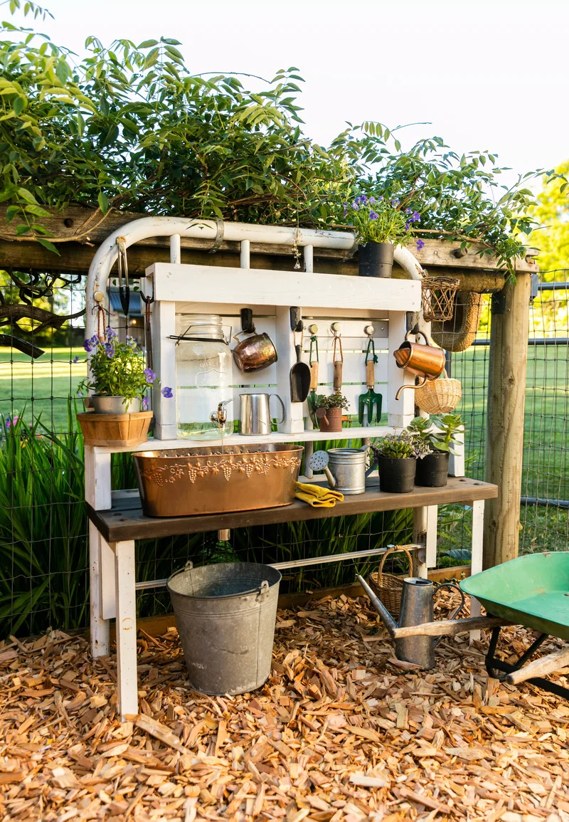 40 Budget-Friendly Backyard Ideas for Any Outdoor Space 8 Build a Gardening Station