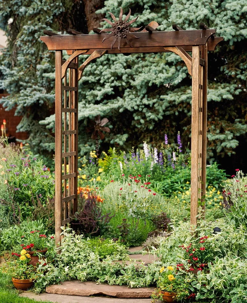 20 Beautiful Garden Arbor Ideas for Your Outdoor Oasis 5 Build a Wooden Garden Arbor