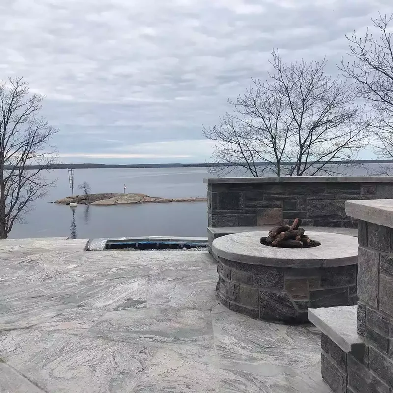 Built-In Stone Seating