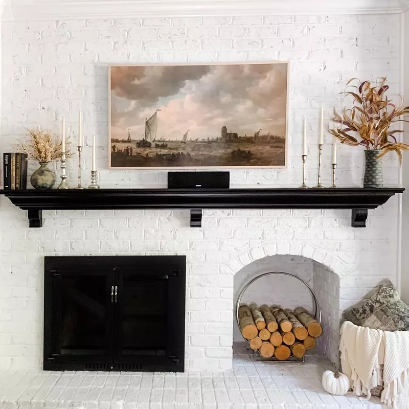 34 Cozy Farmhouse Fireplace Designs to Transform Your Room 27 Bust Out the Branches