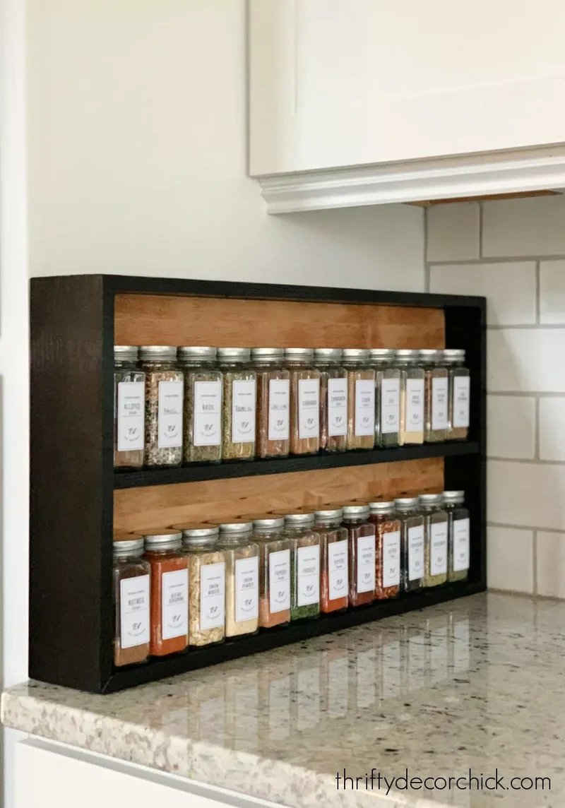 20 DIY Spice Rack Solutions to Eliminate Kitchen Clutter 11 Butcher Block Spice Rack
