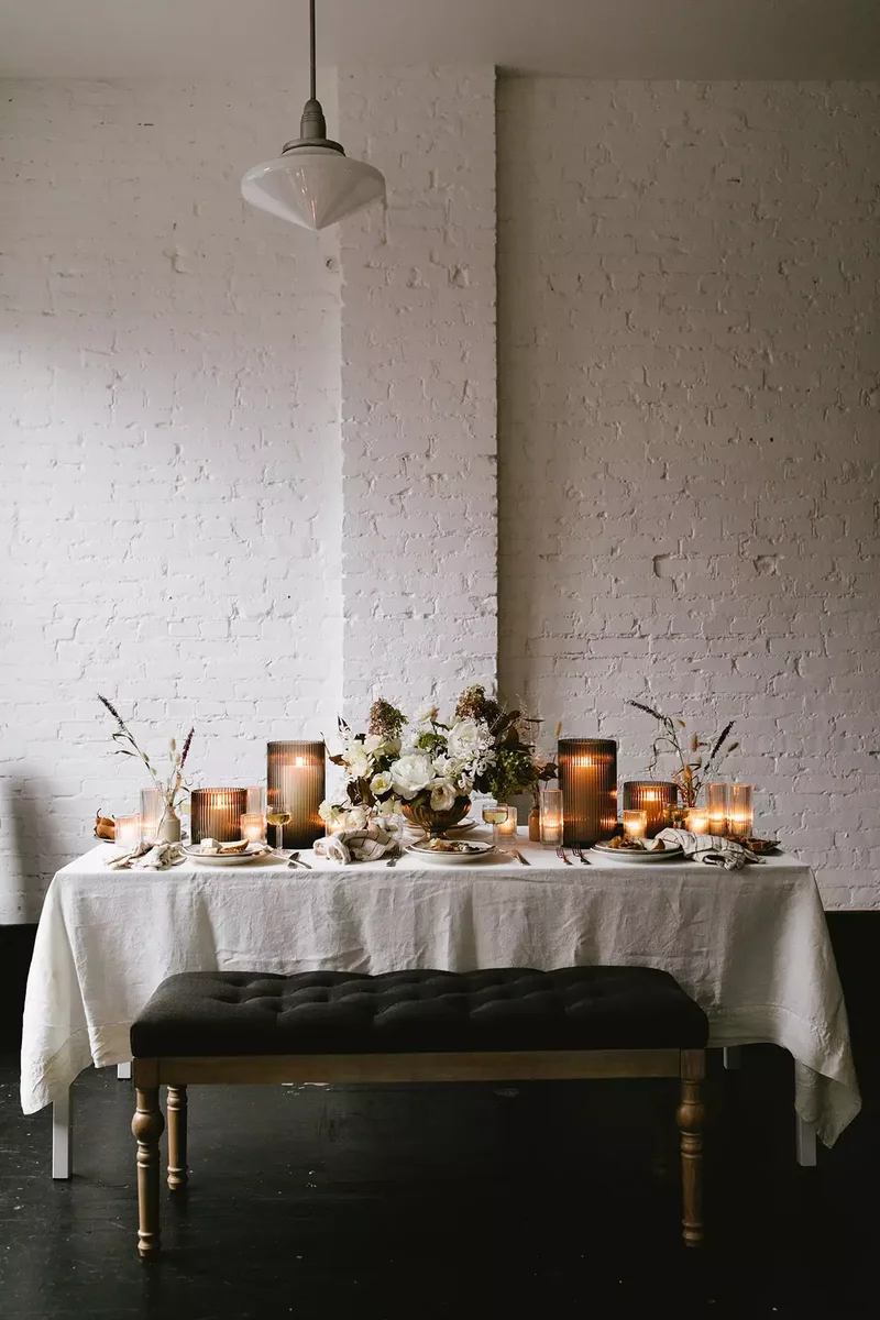 Candlelit Thanksgiving Table