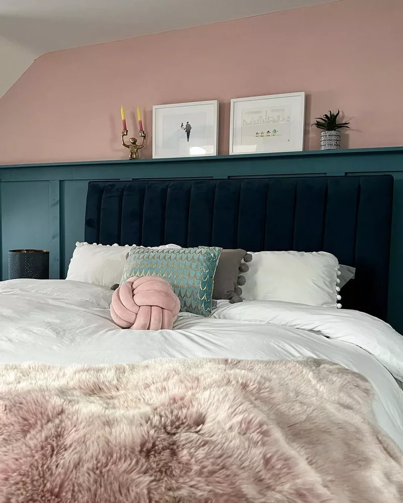 32 Stunning and Striking Teal Bedroom Design Inspirations 14 Celebrate a Two-Toned Look