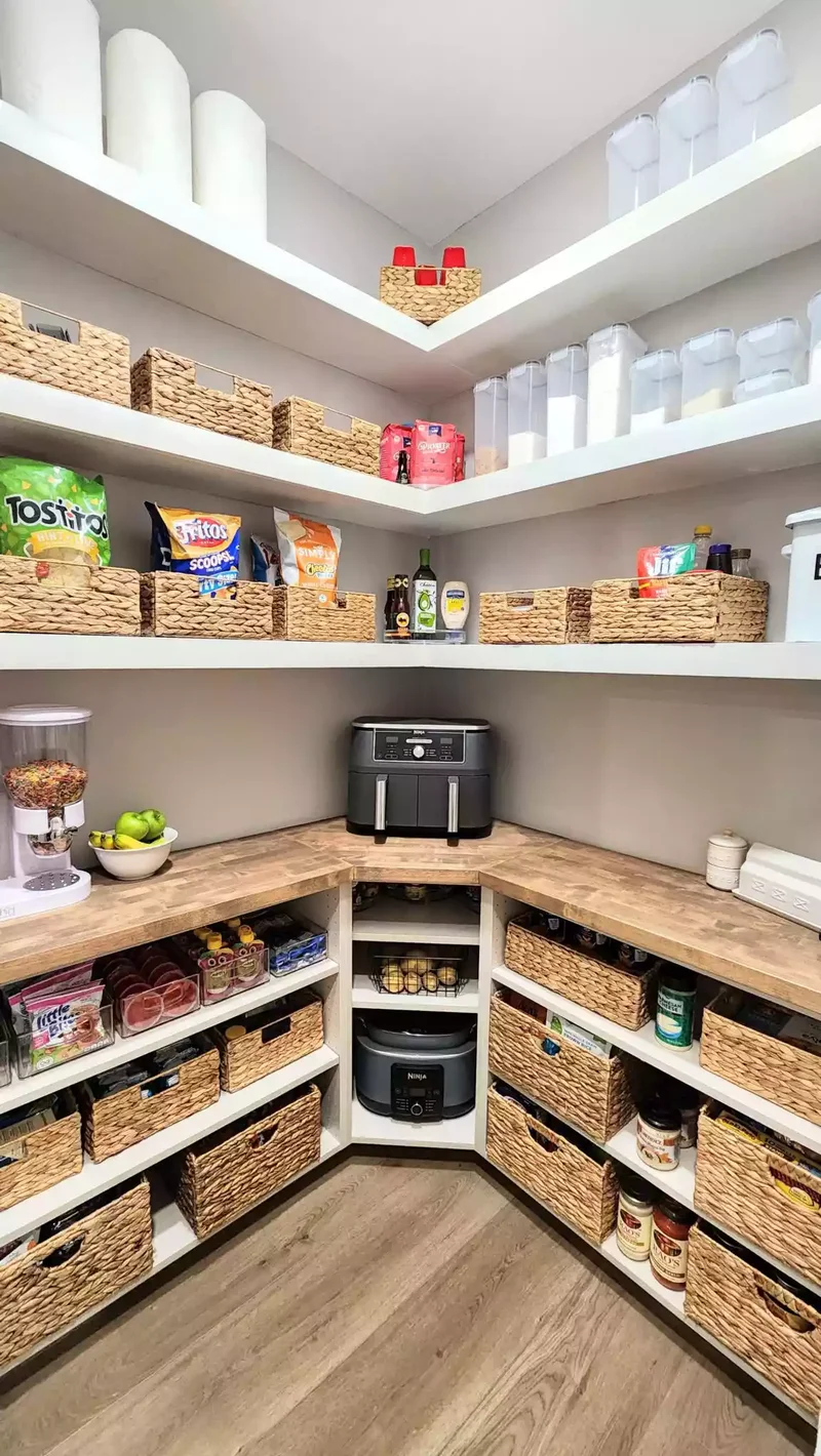 37 Corner Pantry Solutions That Boost Space and Design 12 Cereal Station