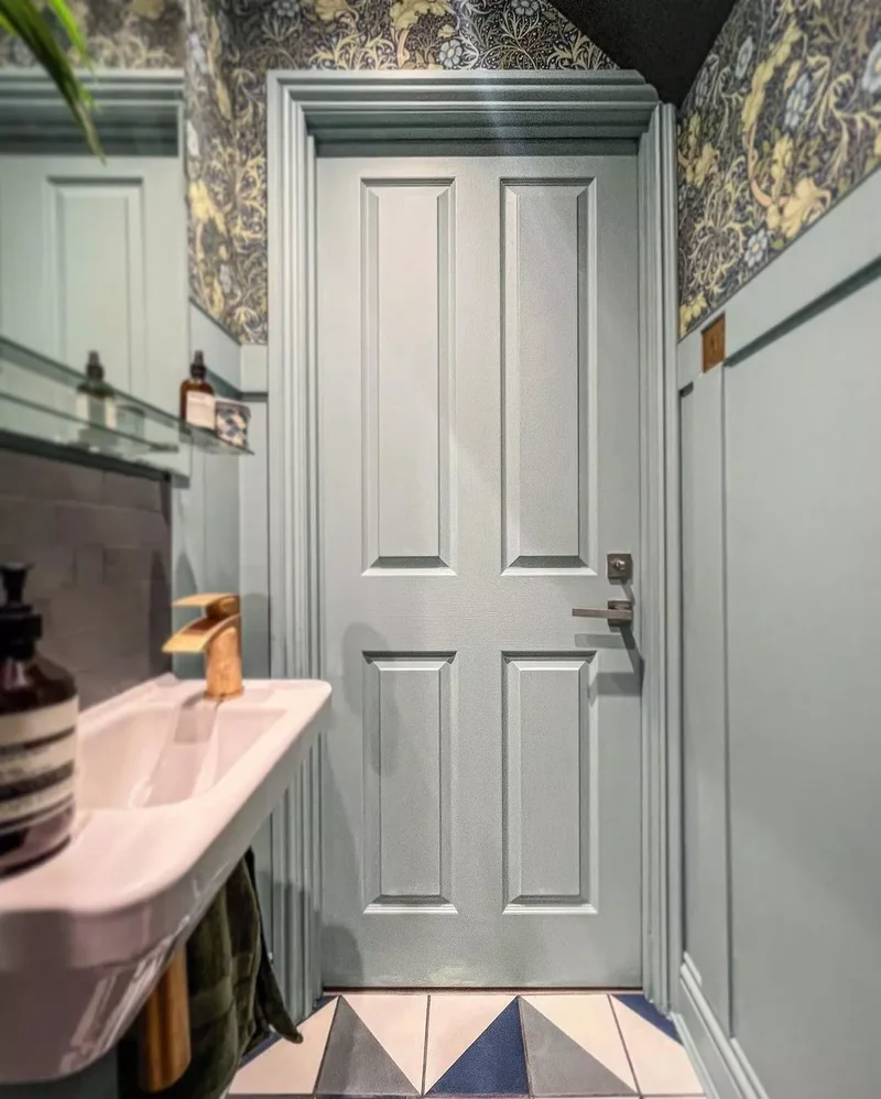 30 Creative Door Painting Ideas for Your Home Interior 5 Chalky Blue-Gray