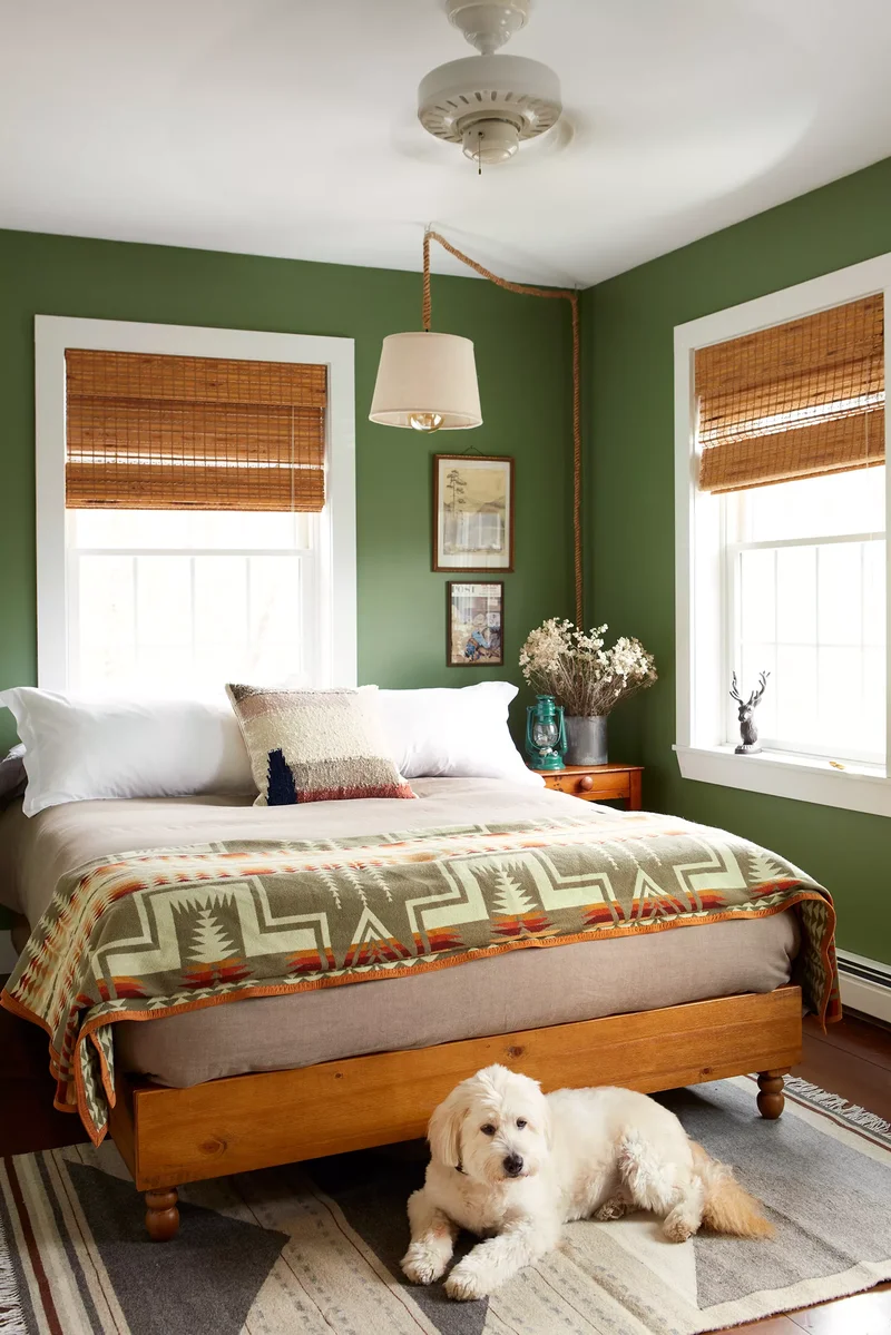 26 Green Bedroom Designs to Create Your Perfect Cozy Space 16 Channel Green Desert Dreams