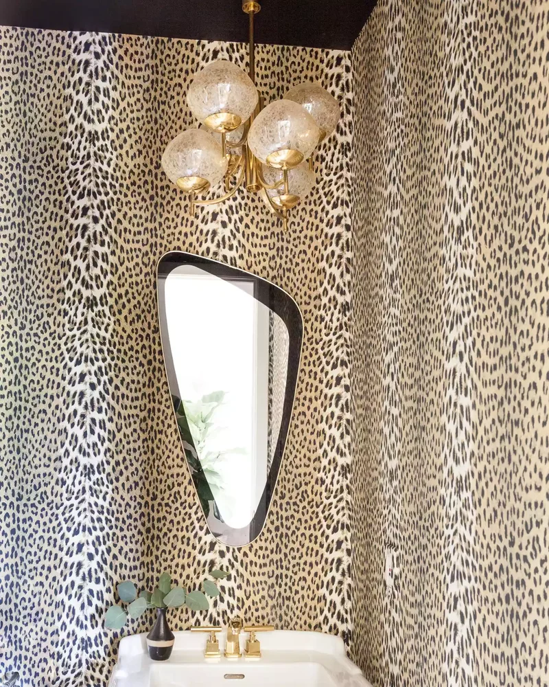 43 Beautiful Powder Room Ideas to Transform Your Half Bath 26 Channel Retro Glam