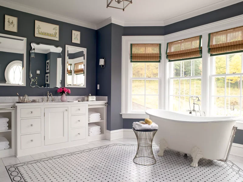 31 Stunning Black and White Bathroom Design Ideas 16 Charcoal Walls