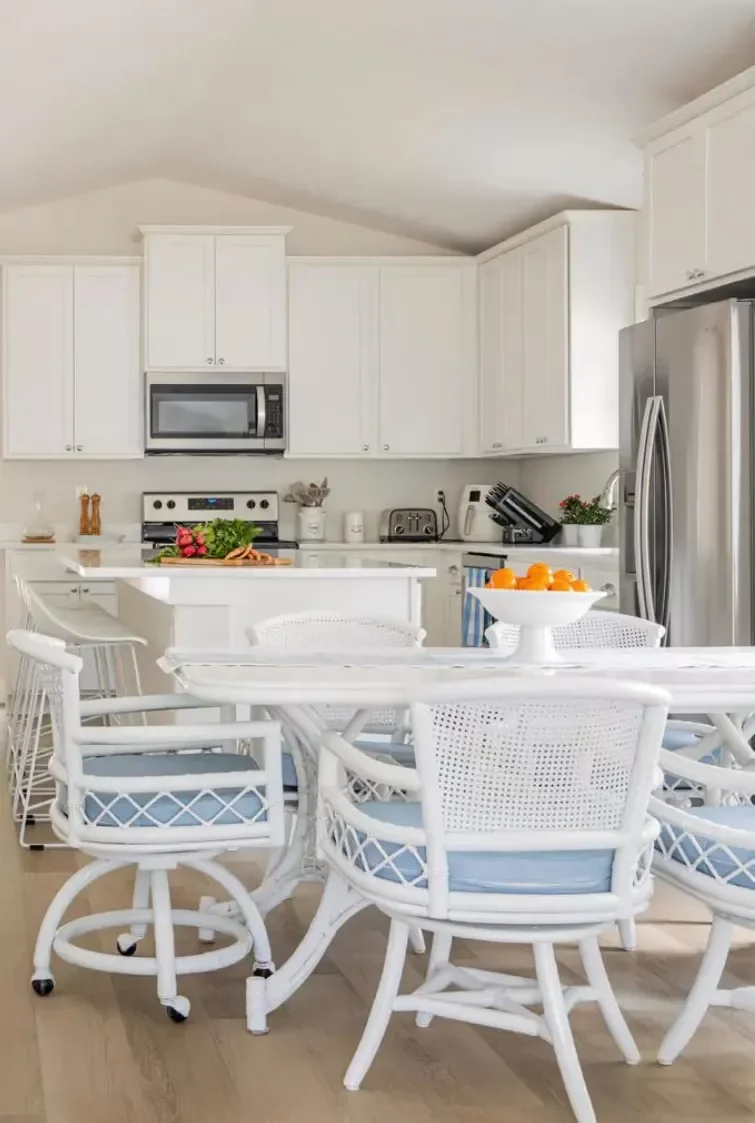 33 Compact Kitchen Island Ideas to Maximize Small Spaces 11 Choose All-White Finishes