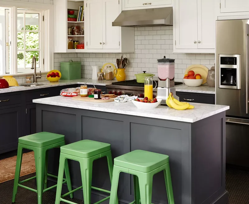 47 Small Kitchen Design Ideas for Maximum Style Impact 29 Choose Colorful Stools