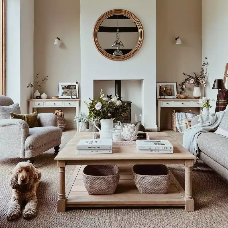 40 Cozy and Inviting Country Living Room Design Ideas 8 Choose Furniture With Soft Curves