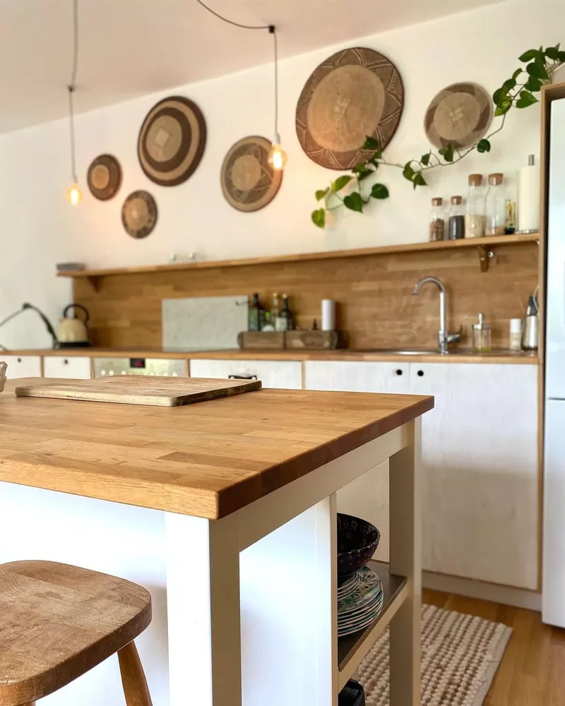 21 Long Kitchen Design Ideas to Make Narrow Spaces Wider 9 Choose Warm Wood Accents