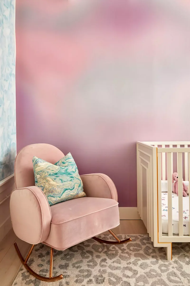 19 Creative Nursery Accent Wall Ideas for Baby's Room 10 Choose a Hazy Wall Mural