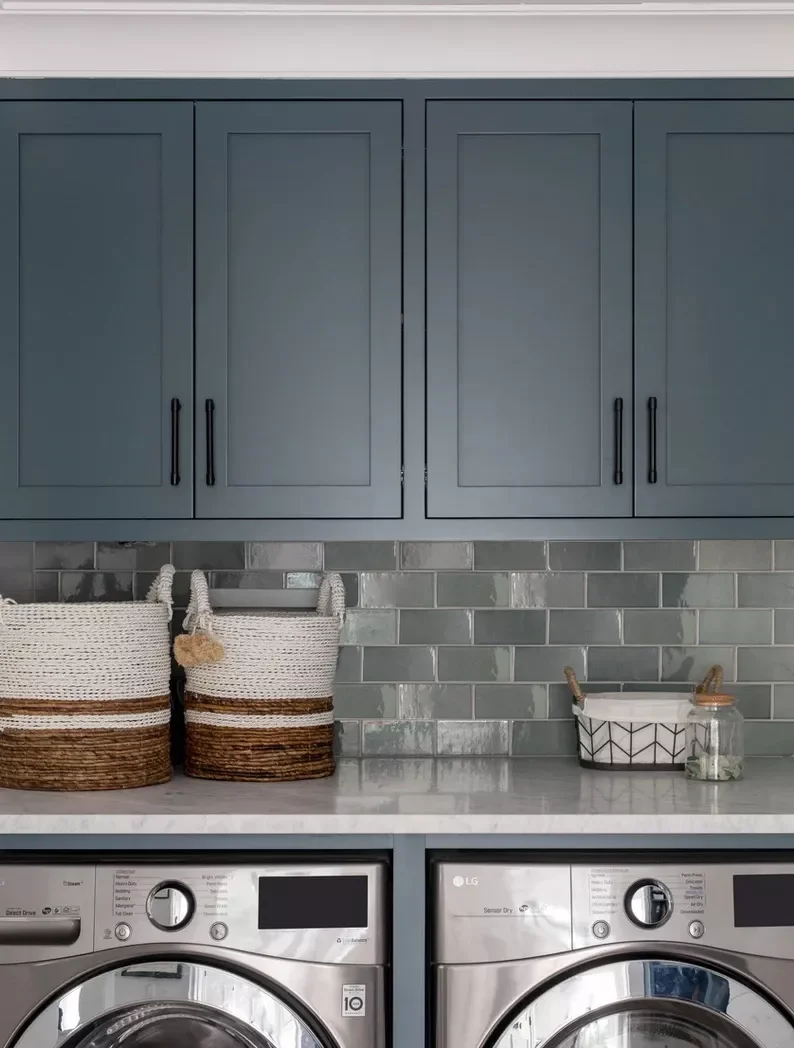 33 Modern Laundry Room Designs That Never Go Out of Style 16 Choose a Moody Palette