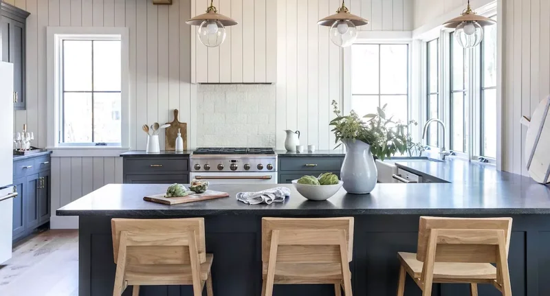 25 Beautiful Painted Kitchen Cabinet Ideas for Your Home 20 Coastal Blue Cabinets