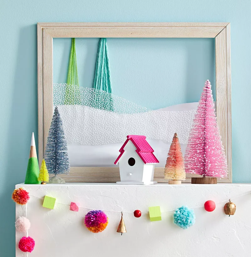 53 Stunning Christmas Mantel Decor Ideas for Your Home 8 Colorful Christmas