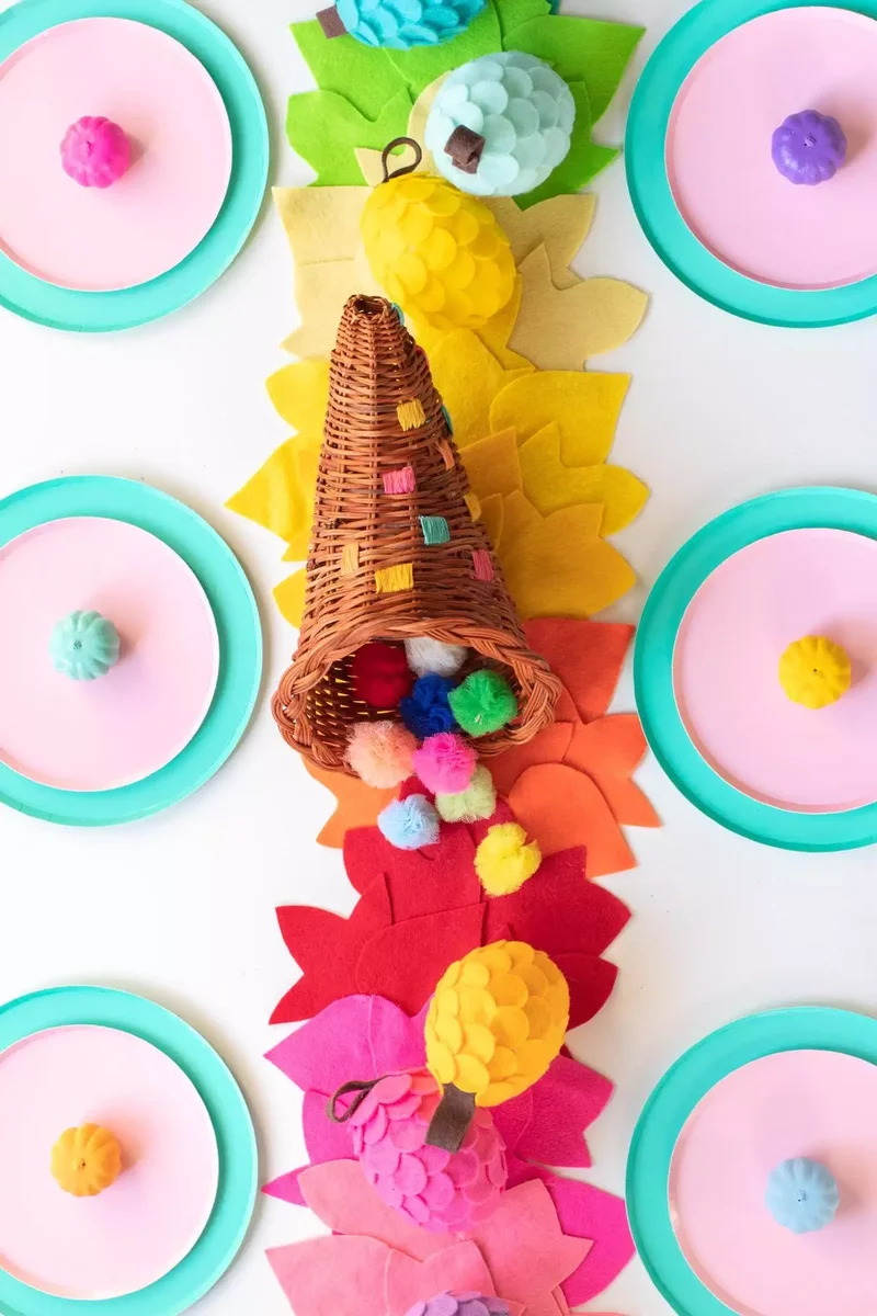 Colorful Felt Table Runner