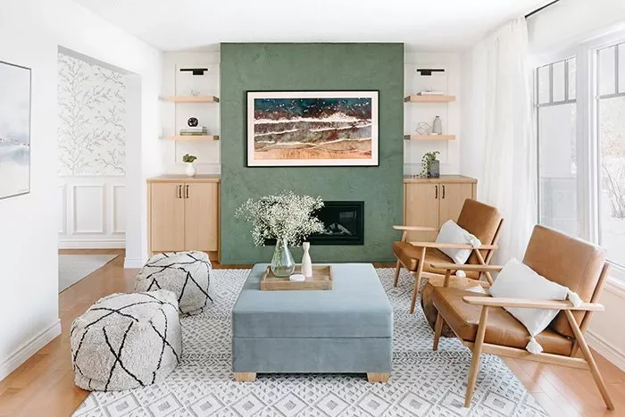 27 Sleek Linear Fireplace Ideas for Modern, Easy-Care Homes 1 Colorful Linear Fireplace