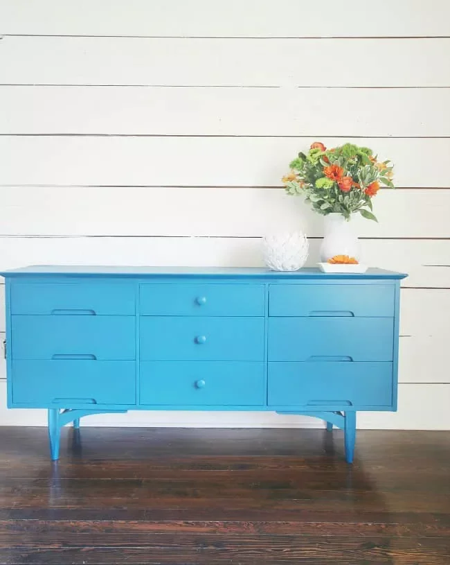 35 Painted Dresser Ideas to Add Style to Your Home 29 Colorful Midcentury Modern