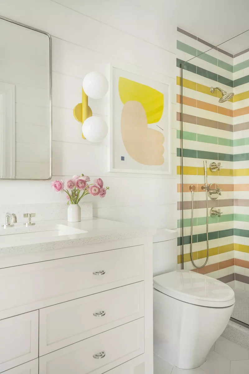 39 Shiplap Bathroom Designs From Farmhouse to Modern Style 13 Colorful Shiplap Bathroom