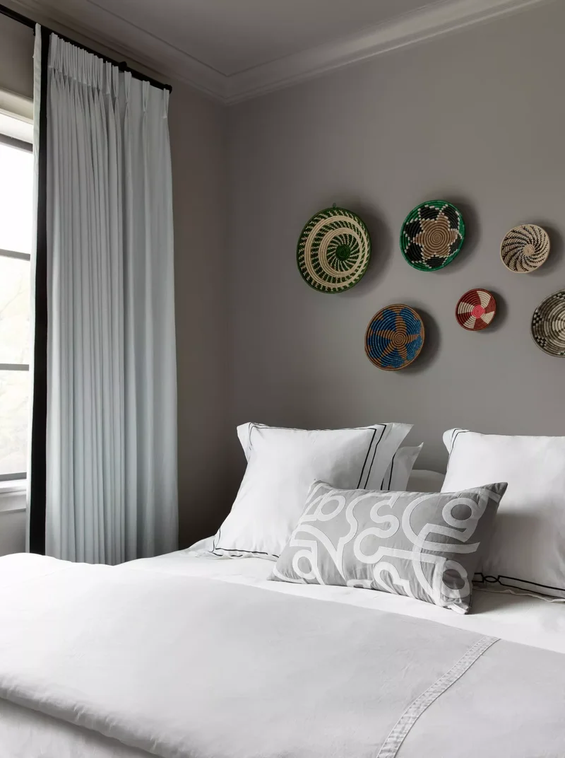66 Creative Ways to Decorate Above Your Bed Beautifully 38 Colorful Wall Baskets