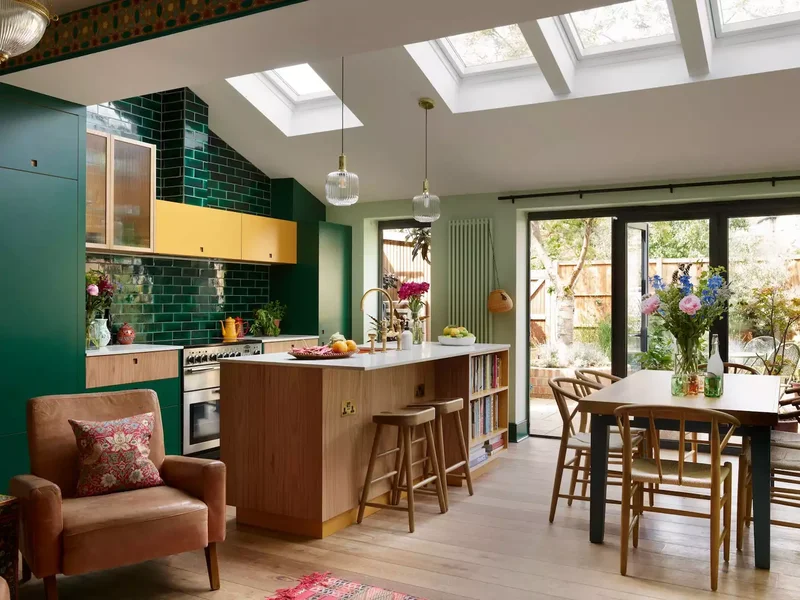 39 Green Kitchen Design Ideas That Never Go Out of Style 31 Combine Shades of Green