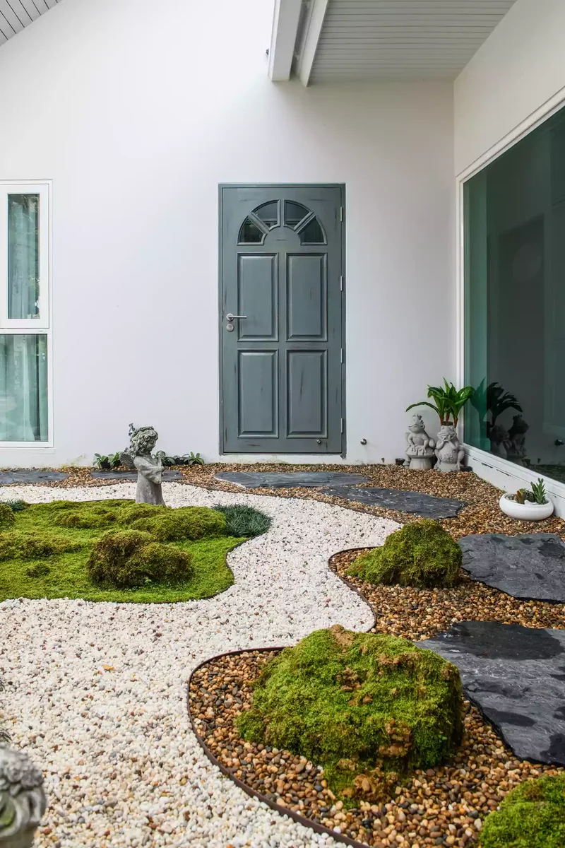 45 Beautiful Backyard Walkway Ideas to Transform Your Yard 2 Combine Various Materials