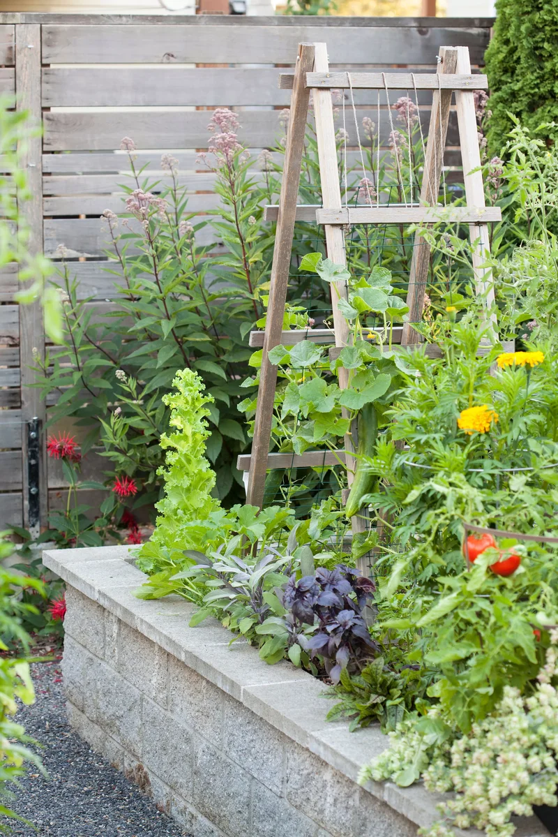 25 Beautiful Raised Garden Bed Ideas for Veggies & Flowers 12 Concrete Block Bed