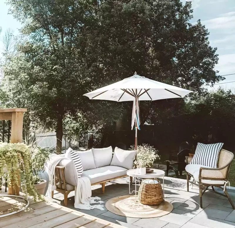 36 Concrete Patio Designs to Transform Your Backyard 24 Concrete Patio and Wood Deck