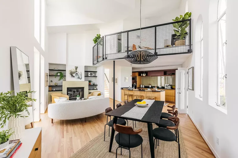 35 Open Floor Plan Design Ideas to Create Beautiful Flow 14 Connect Levels With Color