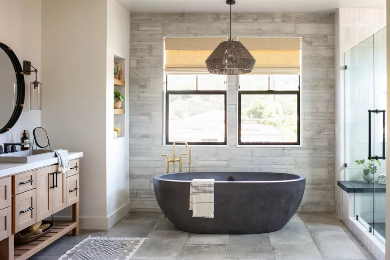48 Contemporary Bathroom Ideas to Transform Your Space 30 Consider Stone Surfaces