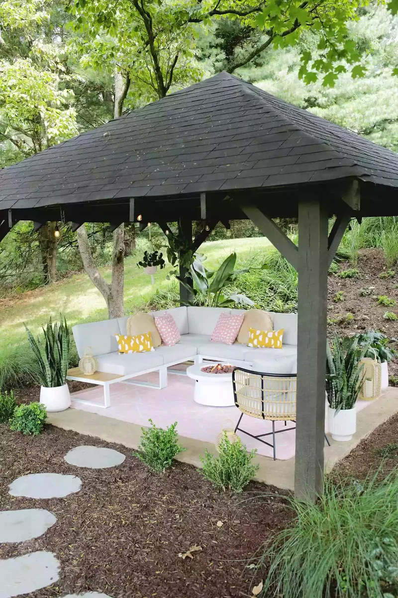 51 Clever Small Patio Ideas That Expand Your Outdoor Space 39 Construct a Pavillion
