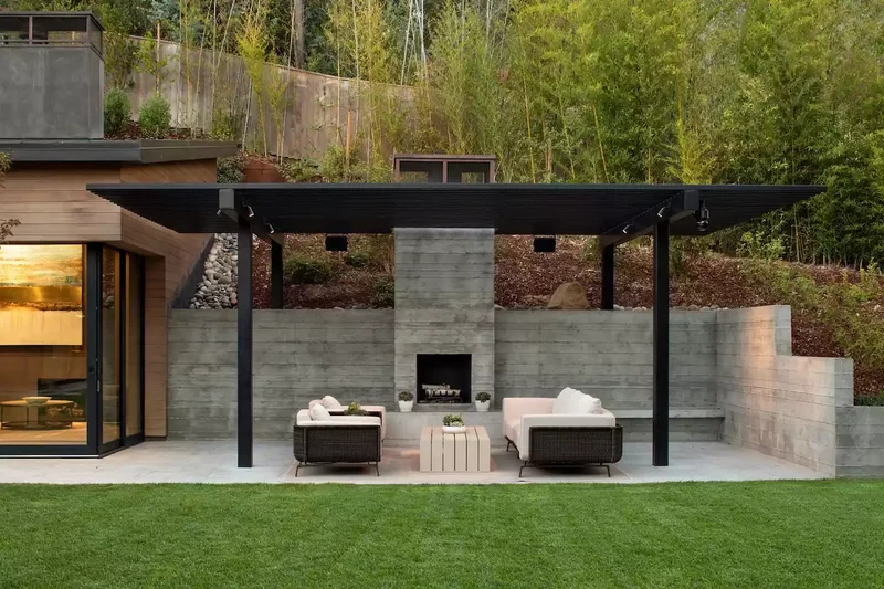 39 Contemporary Backyard Ideas to Elevate Your Outdoor Oasis 9 Construct an Outdoor Fireplace